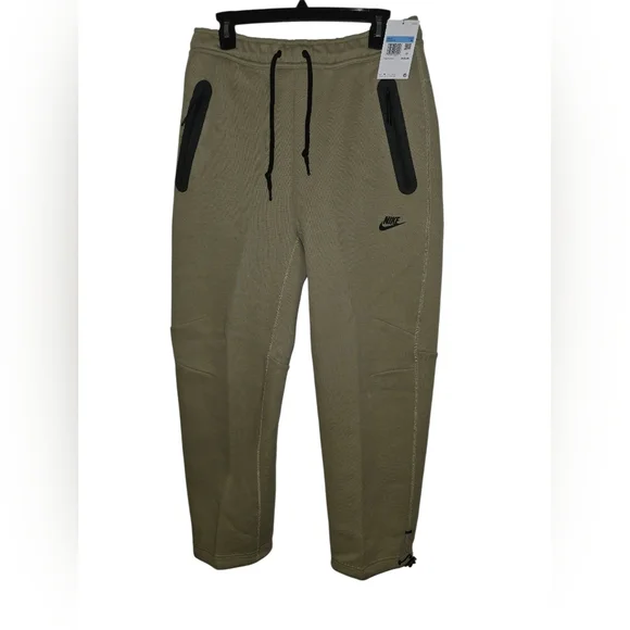 Nike Tech Fleece Open Hem Pants Neutral Olive HJ6533-276 Men’s Size Medium